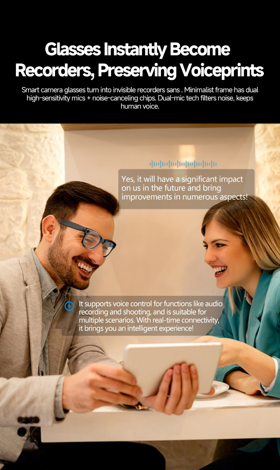 VISTIQ AI Glasses worn in everyday life